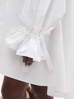 Thumbnail for your product : Halpern Tie-cuff Cotton-poplin Shirt Dress - White