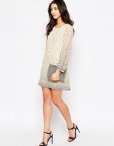 Thumbnail for your product : Yumi Long Sleeve Shift Dress In Polka Dot