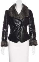 Thumbnail for your product : Armani Collezioni Embossed Vegan Leather Jacket