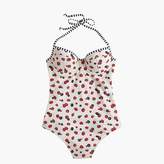 Thumbnail for your product : J.Crew Underwire halter one-piece swimsuit in berry print