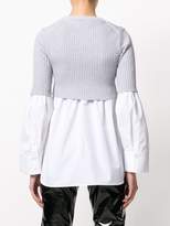 Thumbnail for your product : Kenzo cropped shirt layered sweater
