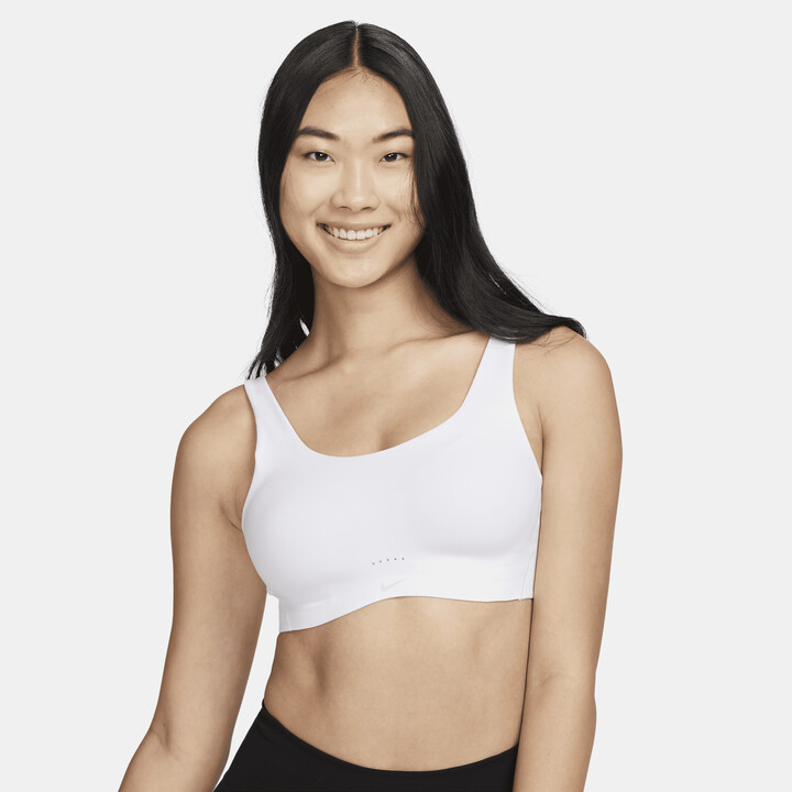 Nike Women's Alate Coverage Light-Support Padded Sports Bra in White -  ShopStyle
