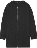Thumbnail for your product : Alexander Wang T by French Cotton-blend Terry Hooded Top - Black