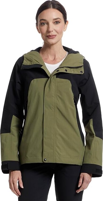 Mountain Hardwear 2L Full Zip Jacket Women's Coat Mission Olive/Black : LG, Mesh/Nylon