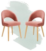 Thumbnail for your product : Foundstoneâ"¢ Velour Velvet Upholstered Side Chair Foundstonea Upholstery Color: Slate Blue