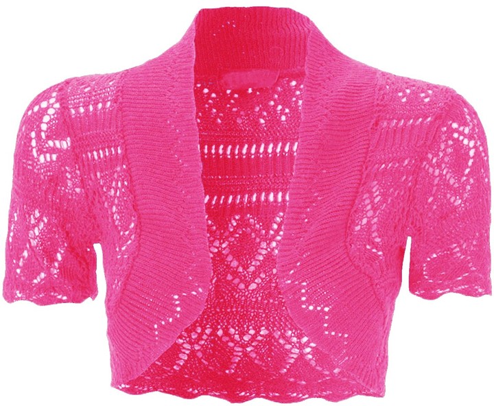 VR7 New Kids Girls Bolero Knitted Cardigan Shrugs Top Age: 2 3 4 5 6 7