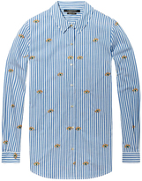 Thumbnail for your product : Scotch & Soda Long Sleeve Button Up Shirt With Allover Embroideries