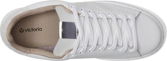 Victoria Tennis Leather Glitter V (Blanco) Women's Shoes
