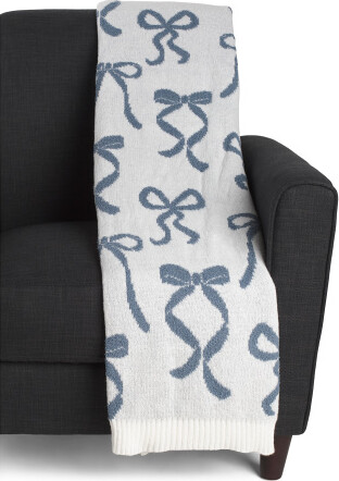 TJMAXX High Low Beautiful Bows Throw, Polyester
