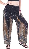 Thumbnail for your product : CandyHusky Elastic Waist Loose Fit Baggy Gypsy Hippie Boho Yoga Harem Pants
