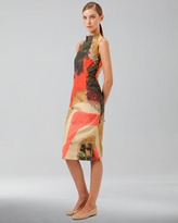 Thumbnail for your product : Akris Garden-Print Double-Faced Sleeveless Dress