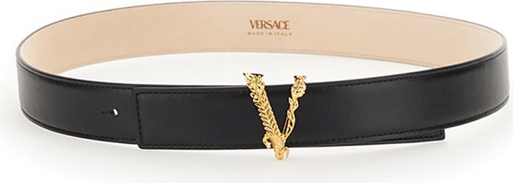 Versace Women's Virtus Leather Belt