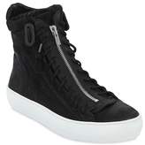 Thumbnail for your product : Zip-Up Waxed Leather High Top Sneakers