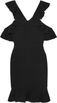 Thumbnail for your product : Rachel Zoe Delia Cold-shoulder Ruffled Crepe Mini Dress