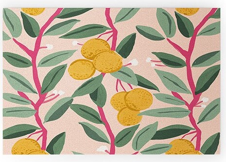 Society6 MeganGalanteAranciaLargeLoopedVinylWelcomeMat