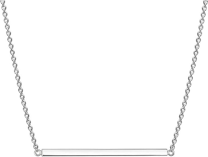 Gold & Honey Silver Bar Necklace