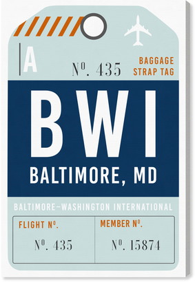 Oliver Gal Baltimore Luggage Tag Wall Art