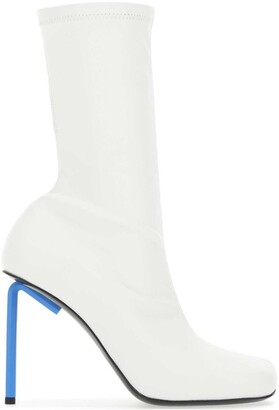 white boots small heel