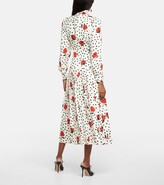 Thumbnail for your product : Alessandra Rich Printed silk midi dress