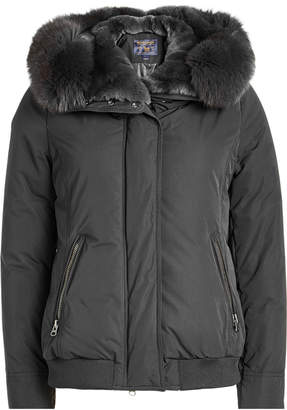 Woolrich City Bomber with Down Filling and Fur-Trimmed Hood