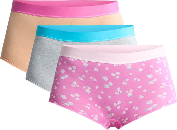 Way to Celebrate Women’s Boyshort Panties, 3-Pack, Sizes S-XXL