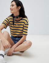 Thumbnail for your product : Wednesday's Girl boyfriend t-shirt in retro stripe