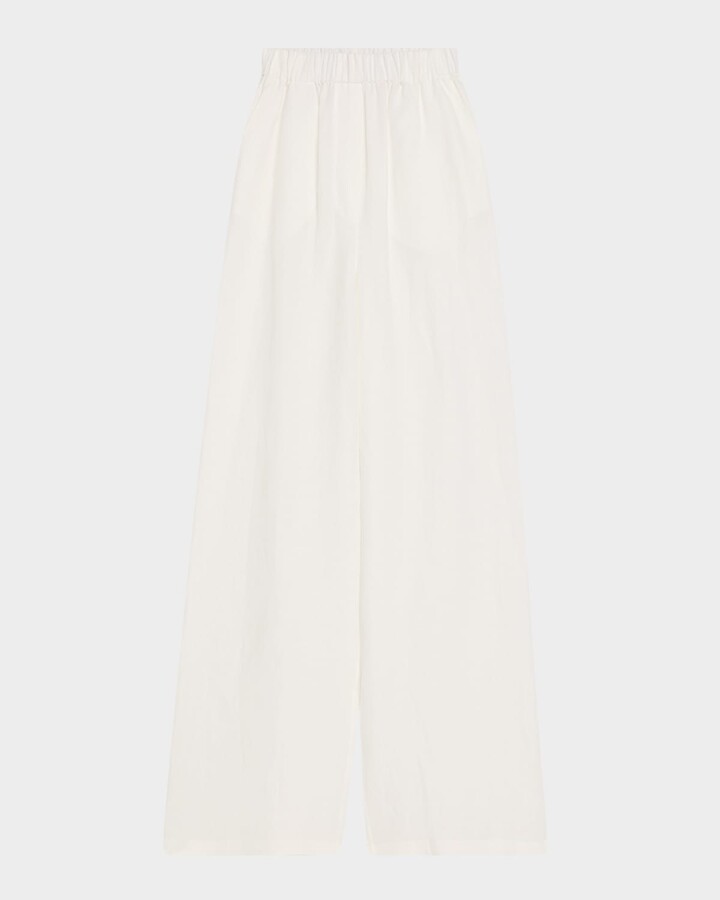 Valerio Linen Straight-Leg Sunny Trousers