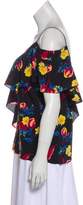 Thumbnail for your product : Diane von Furstenberg Cold-Shoulder Silk Top w/ Tags