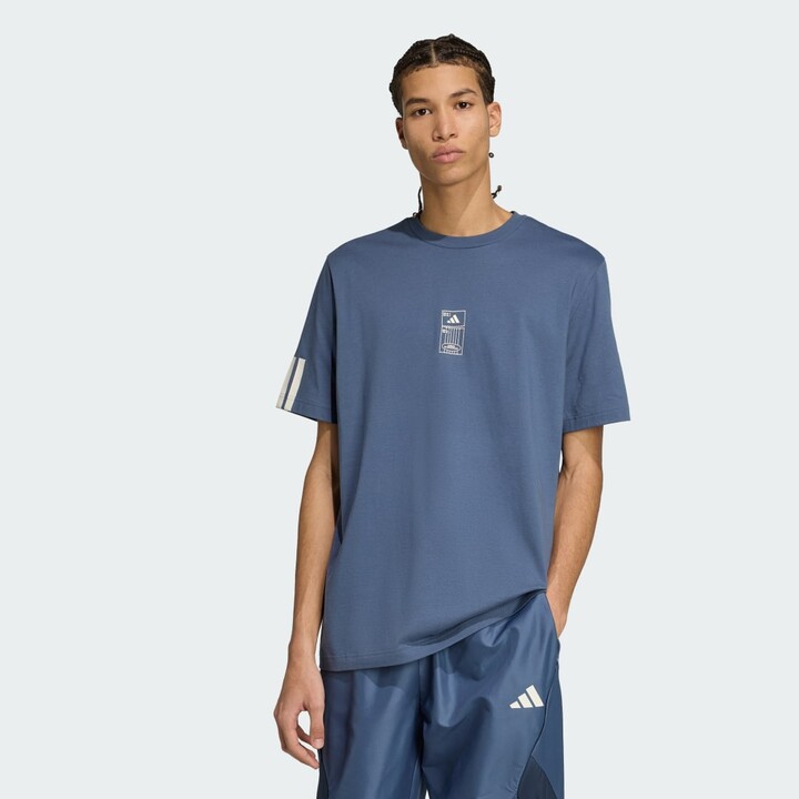adidas Stadium Ticket Loose Graphic Tee Preloved Ink S Mens