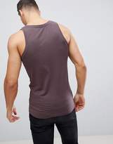 Thumbnail for your product : ASOS Design DESIGN muscle fit singlet with stretch in brown