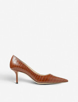 Thumbnail for your product : Jimmy Choo Love 65 crocodile-embossed leather courts
