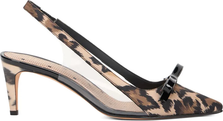 Red(V) Bow Animal Print Pumps