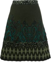 Etro ETRO INTARSIA KNITTED A-LINE SKIRT, FEMME, TAILLE: 44, VERT