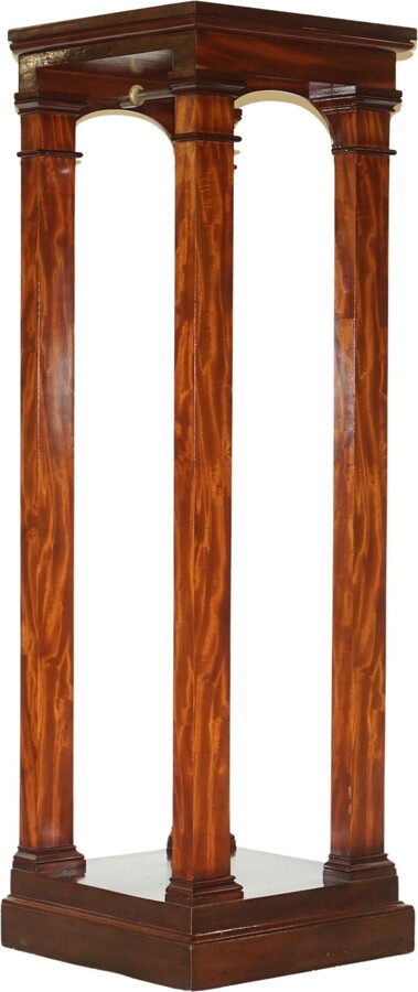 1stDibs Antique Flamed Hardwood Pedestal From Princess Diana's Family Home Spencer House