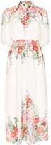 Thumbnail for your product : Zimmermann Floral-Print Shirred Maxi Dress