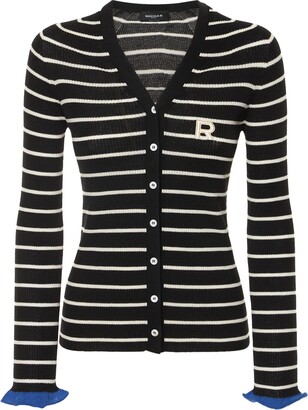 Black And White Stripes Sweater Cardigan | ShopStyle