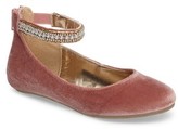 Thumbnail for your product : Steve Madden Girl's Zilerp Embellished Ankle Strap Flat
