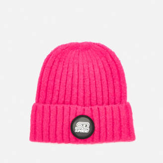 Superdry Women's Super Chunky Ribbed Beanie - Berry Pink