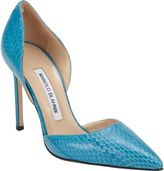 Thumbnail for your product : Manolo Blahnik Snakeskin Tayler d'Orsay Pumps