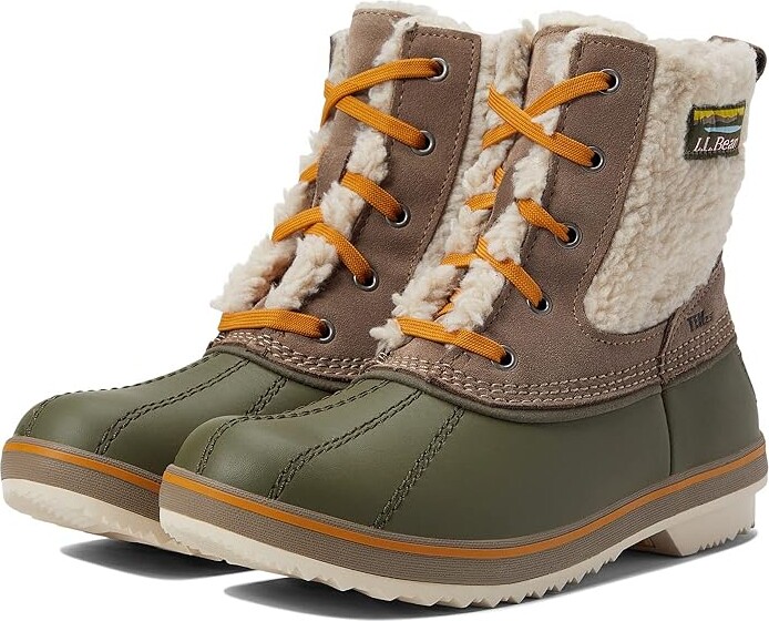 L.L.Bean Rangeley Pac Boot Ankle Water Resistant Insulated Women's Shoes Taupe/Natural : 9 B - Medium, Leather