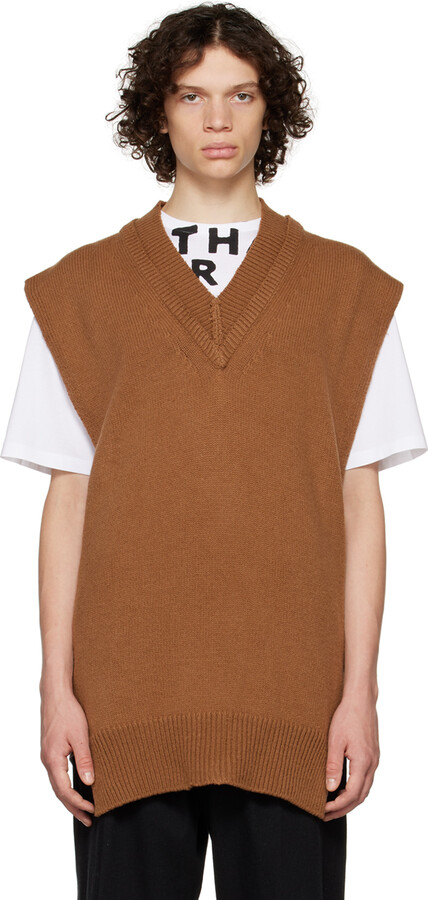 Jesdo Mens Casual Slim Fit V-Neck Rhombus Business Knitwear Sweater Vest 