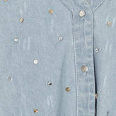 Thumbnail for your product : River Island Girls denim sequin tie front shirt
