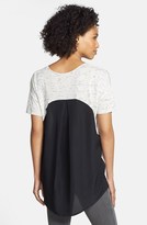 Thumbnail for your product : Kensie Chiffon Back Streaked High/Low Tee