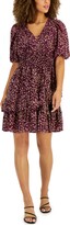 Thumbnail for your product : Taylor Women's Tiered-Hem Peasant Dress