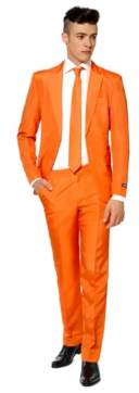 Suitmeister Men's Solid Orange Color Suit