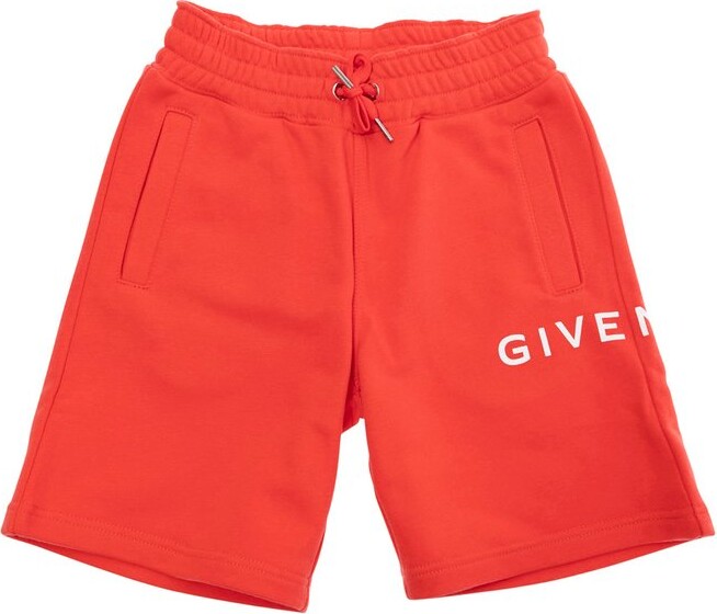 Givenchy Kids Logo-Print Fleece Drawstring Shorts