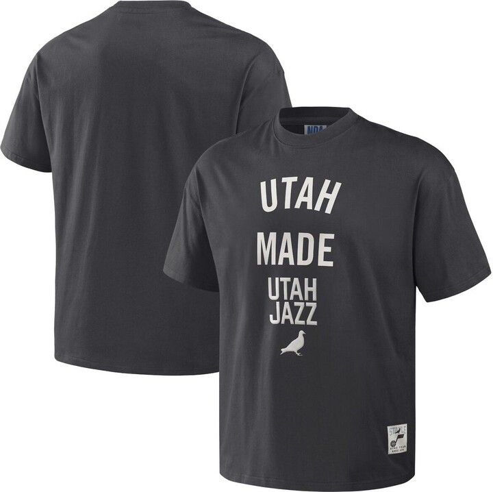 Men's Nba x Staple Anthracite Utah Jazz Heavyweight Oversized T-shirt