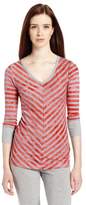 Thumbnail for your product : Calvin Klein Performance Women's Mitered Stripe Elbow Sleeve Tee