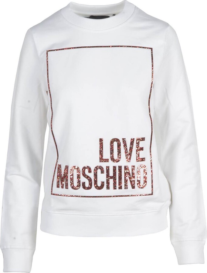 Love Moschino White Women's Sweatshirts & Hoodies | Shop the 