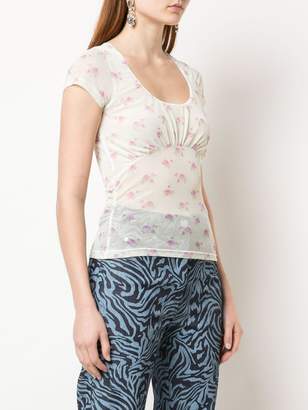 Sandy Liang Kiwi floral-print top